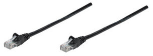 Intellinet patch cord RJ45, kat. 5e UTP, 50 cm, czarny, 100% miedź 318143