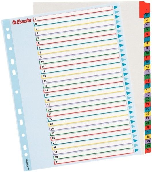Esselte Przekładka MYLAR A4 maxi numeryczne 1 - 31 - N1482 NB-5533
