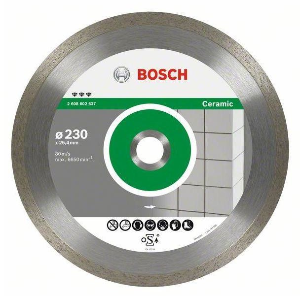 Bosch Diamentowa tarcza tnąca Best for Ceramic 180 x 25 40 x 2 2 x 10 mm 2608602635 Średnica 180 mm Średnica wewnętrzna 25.40 mm 1 szt