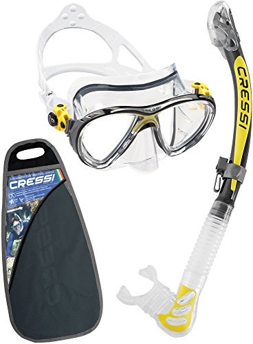 Cressi Elite, profesjonalny zestaw fajka do nurkowania dorosłych DS3370_Amarillo-Unica