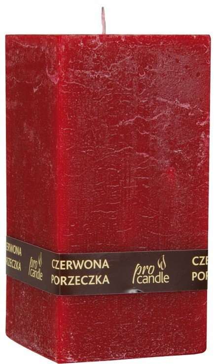 Pro Candle wieca zapachowa ProCandle 734005 / prostopadłościan / czerwona porzeczka
