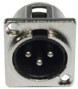 Accu Cable AC-C-XM3 XLR metalowy gniazdo do montażu, 3-biegunowy męski AC-C-XM3
