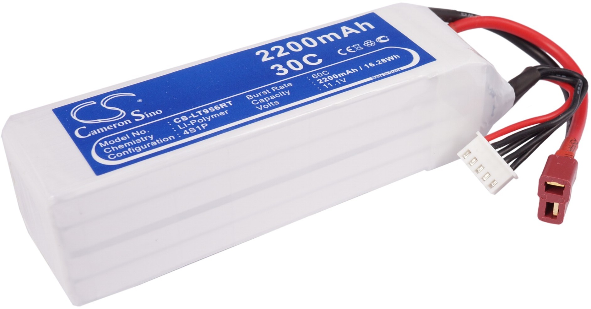 Cameron Sino 2200mAh 32.56Wh Li-Polymer 14.8V 3S 30C () CS-LT956RT