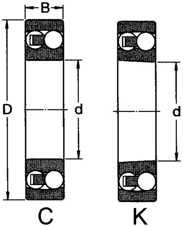 SKF Łożysko kulkowe wahliwe 2207 C3