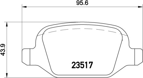 BREMBO Zestaw klocków hamulcowych, hamulce tarczowe P 23 065