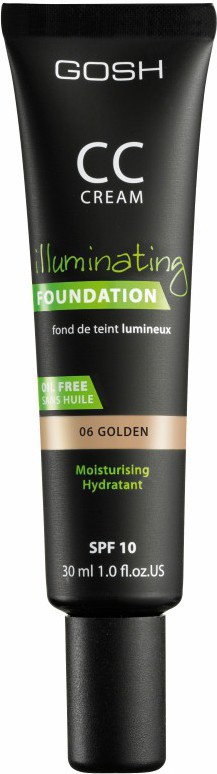 Gosh Cosmetics CC Krem - rozświetlacz/korektor/podkład 06 GOLDEN 30ml