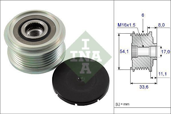 INA Alternator - sprzęgło jednokierunkowe 535 0059 10