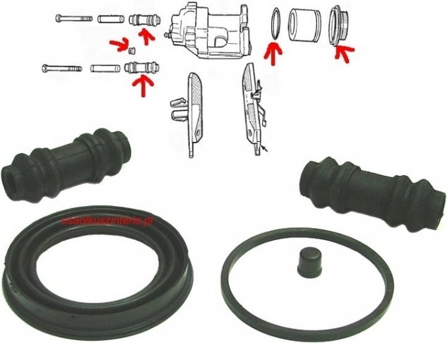 AUTOFREN Zestaw naprawczy zacisku Dodge Caravan Chrysler Voyager 1991-2000