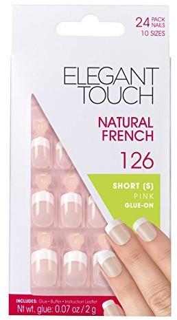 Unbekannt Gwoździe Elegant Touch Natural French  126 Pink (S) 4020414