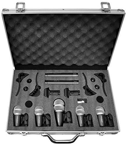 PYLE AUDIO INC Pyle b003fw0iha 7 mikrofon okablowany drum Kit z walizka/akcesoria montażowe PDKM7