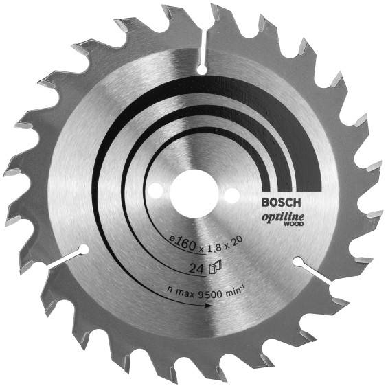 Bosch Piła tarczowa Optiline Wood 160 x 20/16 mm x 24T