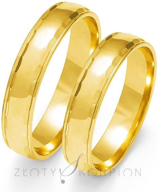 Złoty Skorpion Obrączki ślubne - wzór Au-O108