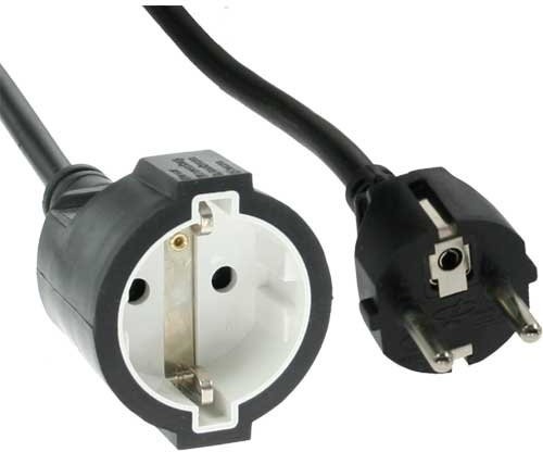 InLine styk ochronny kabel przedłużający z zabezpieczeniem przed dziećmi wtyczka jack (5 m) Czarny 4043718168576