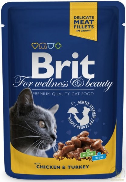 Brit Premium Cat Dorosłe Chicken & turkey - Kurczak i indyk 100g 110-100273