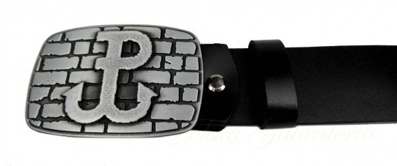 Complex Pasek Skórzany PL) Skóra Licowa 40 mm Klamra Pełna na Bolczyk BLASZKA 