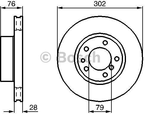 BOSCH Tarcza hamulcowa przednia, 0 986 478 317  0986478317