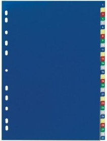 DURABLE Przekładka PP A4, kolorowe indeksy, 1-31