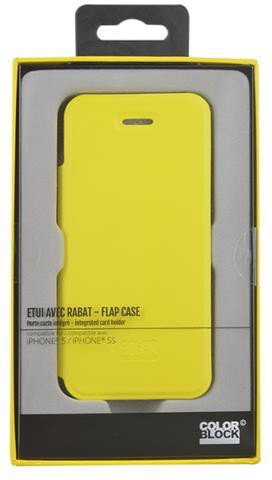 COLORBLOCK Etui typu książka FOLIO SLIDE do Iphone 5/5S, żółty CBSLIDECOXIP5S