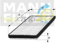 MANN Filtr, przewietrzanie przestrzeni pasażerskiej -FILTER CU 2136