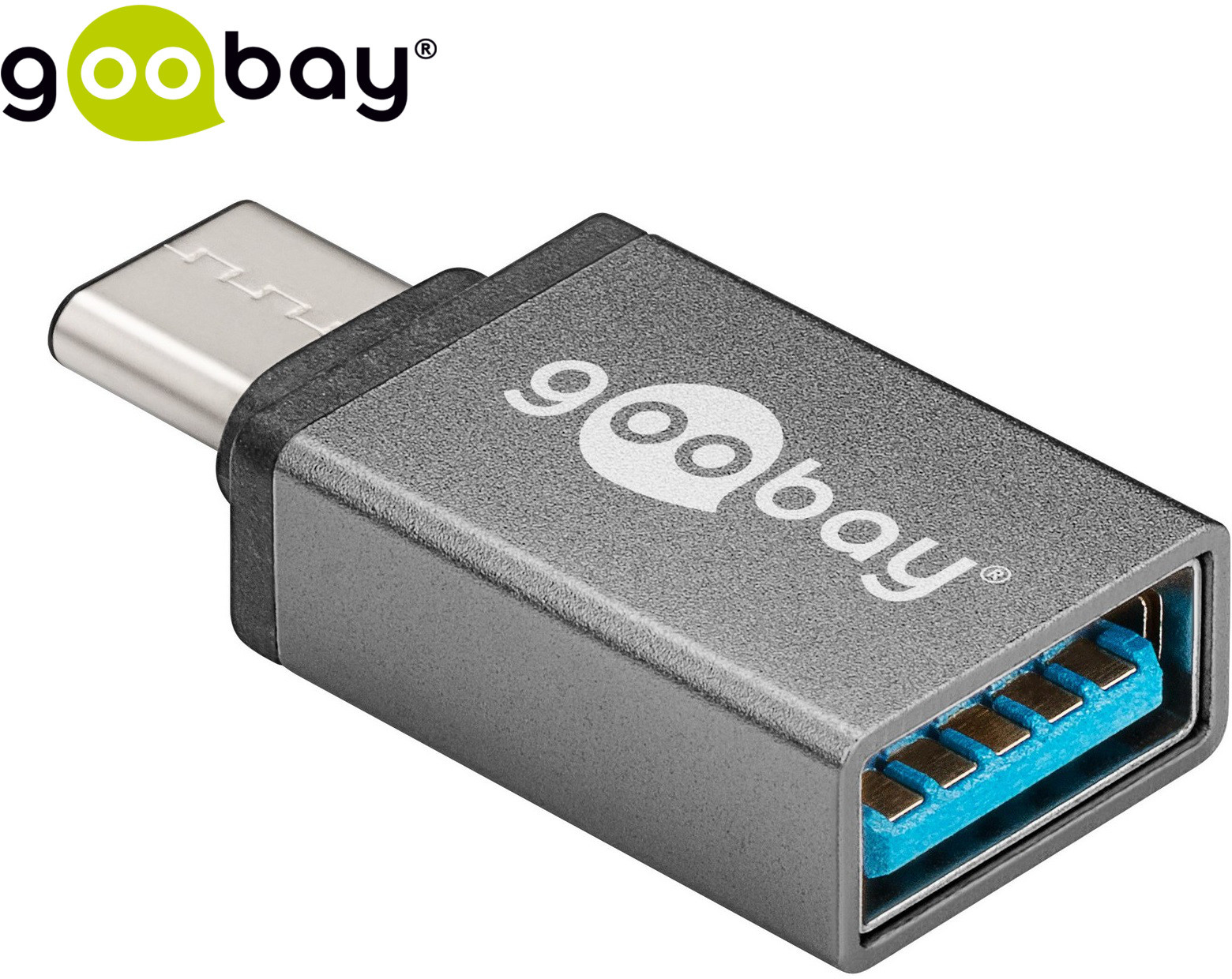 Goobay Adapter USB-C - USB 3.0 szary 56621
