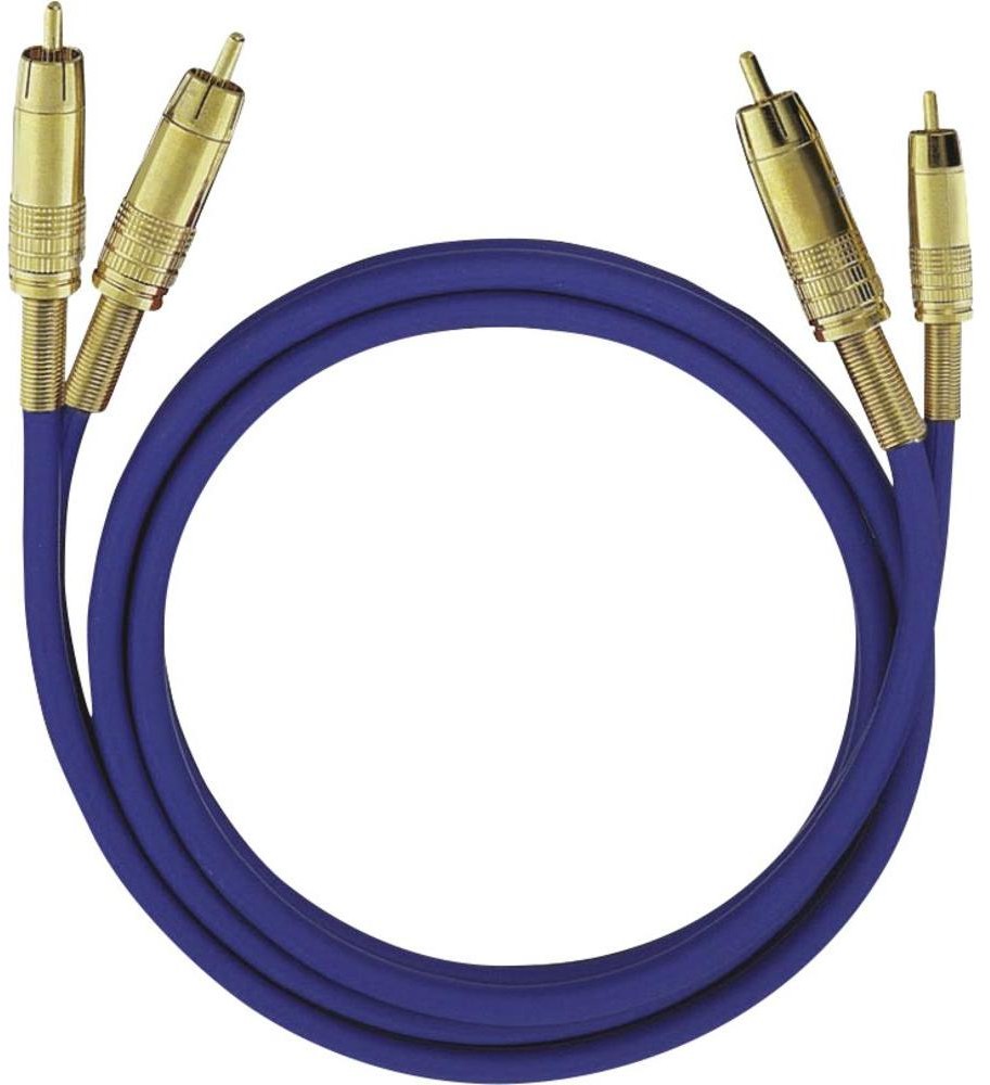 Oehlbach Kabel audio Cinch 2038 [2x Złącze męskie cinch 2x Złącze męskie cinch] 5 m niebieski