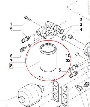 CNH FILTR HYDRAULIKI AUTOCOMMAND NEW HOLLAND 87682682