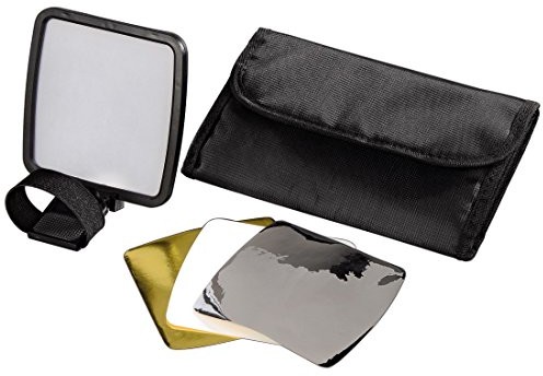 Hama Blitzreflektor do podłączania urządzeń zewnętrznych lamp błyskowych, folie z 4 zmiana koloru, Vario, czarny 00006757