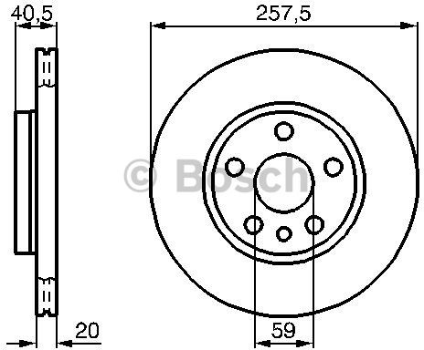 BOSCH Tarcza hamulcowa przednia, 0 986 478 896  0986478896