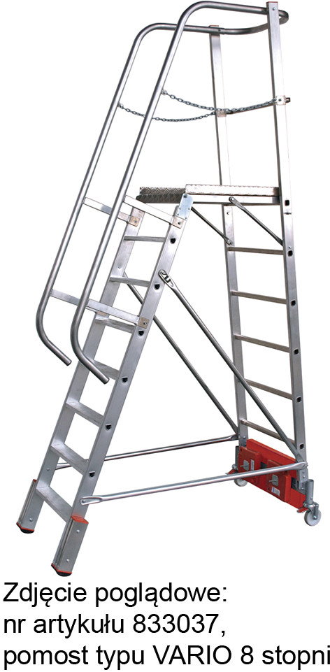 Krause Pomost jezdny VARIO kompakt szerokość 1,44 m 8 stopni 833143