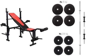 Hop-Sport Zestaw obciążeń Premium 39,5 kg z ławką HS-1055