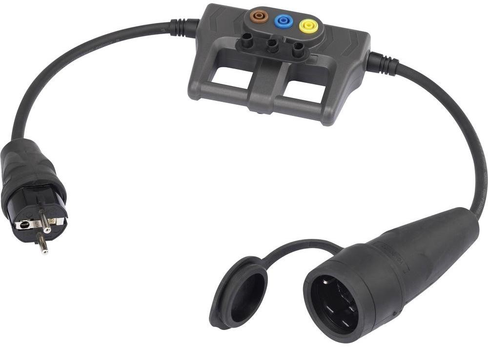 Voltcraft Adapter pomiarowy [ Złącze męskie z uziemieniem gumowane Złącze z uziemieniem gumowane] DLA-1L 16
