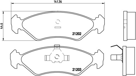 BREMBO Zestaw klocków hamulcowych, hamulce tarczowe P 24 028