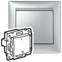 Legrand Valena - Łącznik dwubiegunowy 2P aluminium 10 AX 770102