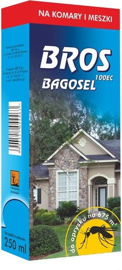 Bros Bagosel 100EC - preparat do oprysku ogrodu przeciw komarom 250 ml