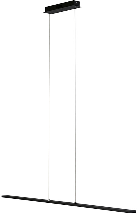 QAZQA Nowoczesna czarna lampa wisząca 150 cm z diodami LED - Banda