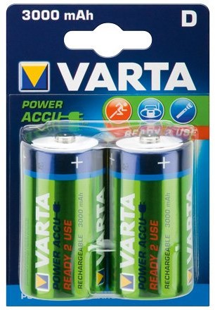 Varta NiMH Mono D akumulatora ( V, 3000 mAh) 2er Pack 4008496550784
