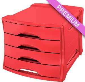 Esselte Pojemnik z szufladami Europost Vivida czerwony ES584-3