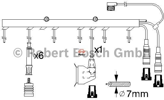 BOSCH Przewody zapłonowe - zestaw 0 986 356 323