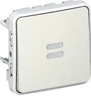 Legrand 069632 PLEXO Przycisk jednobiegunowy podświetlany BIAŁY/ ECRU 10A-250V~