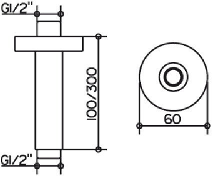 Keuco Collection Moll Ramię do głowicy prysznica 100 mm 51689010100