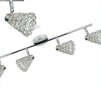Candellux GLOSSY listwa 4X40W G9 Chrom KRYSZTAŁKI PRZEŹROCZYSTE 94-00477