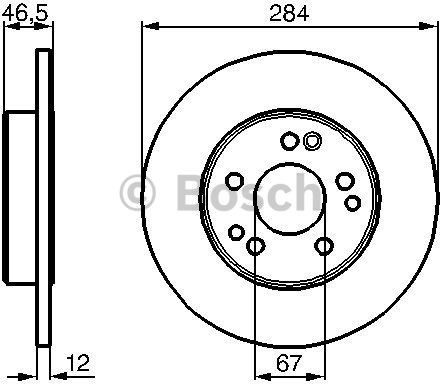 BOSCH Tarcza hamulcowa przednia, 0 986 478 187  0986478187