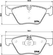 BREMBO Zestaw klocków hamulcowych, hamulce tarczowe P 06 036