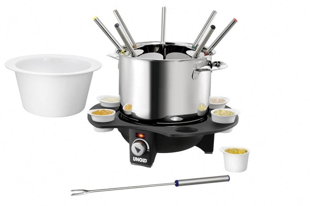 Unold zestaw do fondue Elegance 1000 W z ręcznym ustawieniem temperatury Stali szlachetnej (48645)