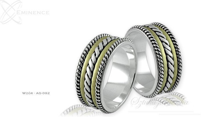 Eminence Obrączki srebrne - wzór Ag-092