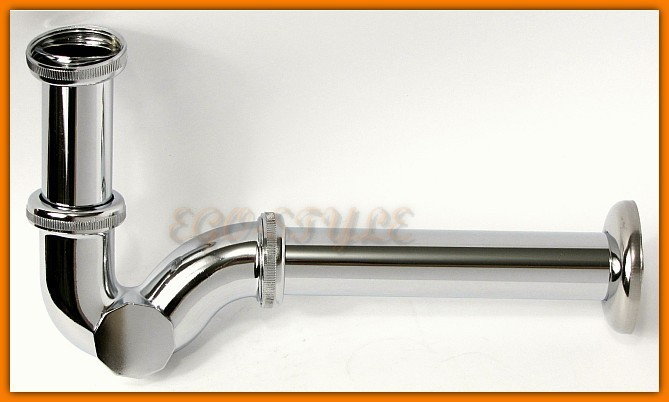 McAlpine syfon bidetowy rurowy 5/4"x32mm mosiądz chrom bez spustu (225CB)