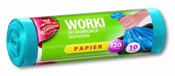 Anna Zaradna Worki do segregacji papieru 10 szt. 120 l niebieskie (NN-HSE-S010-002)