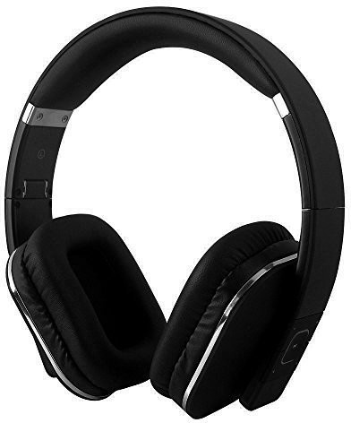 August EP650 słuchawki z Bluetooth NFC i technologi$4 aptX, skórzane nauszniki, czarne AUG EP650B