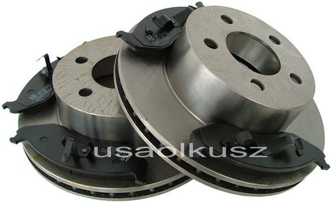 ROZNI Tarcze oraz klocki hamulcowe przednie Jeep Wrangler TJ 1999-2006