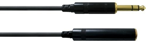 Cordial CFM 3 VK Sym kabel przedłużający mini jack, wtyk 6,3 mm stereo złoty/gniazdo 6,3mm stereo złoty, długość 5 m CFM 5 VK